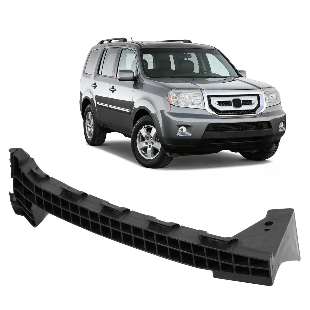 Front Bumper Bracket For 2009-2011 Honda Pilot Replacement Ho1043163 71140szaa00 Plastic Pp Gf30 Black Right