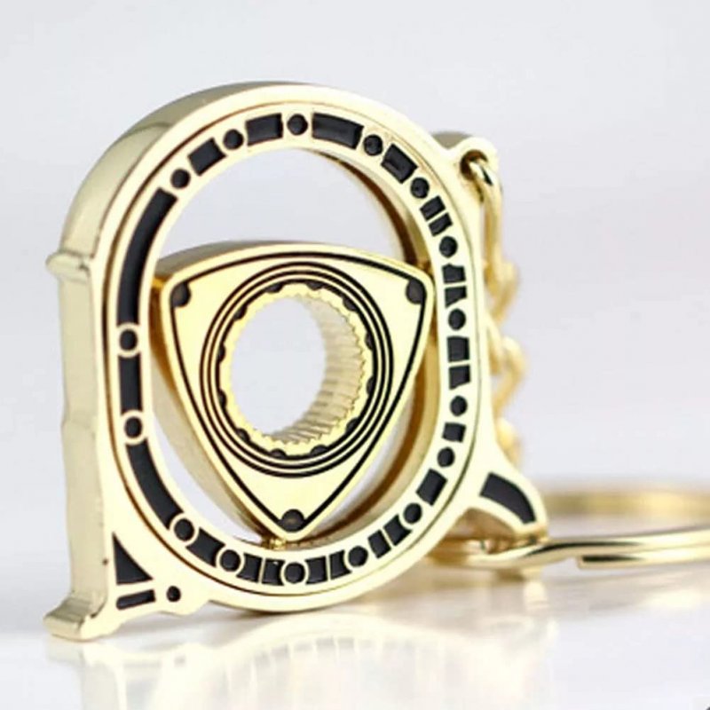 Anvirtue Rotary Engine Model Keychain Gold