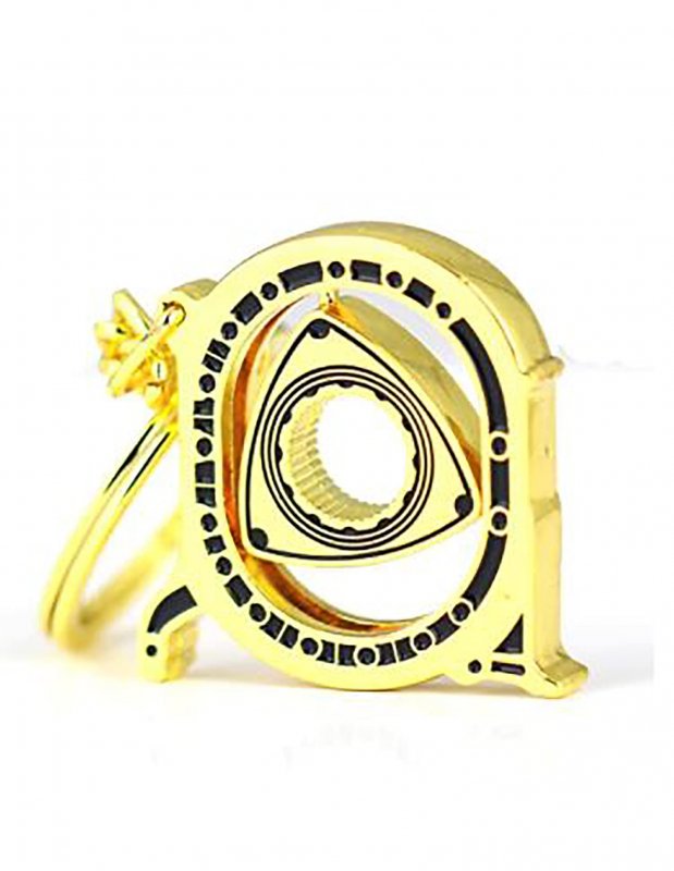 Anvirtue Rotary Engine Model Keychain Gold
