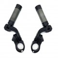 Httmt Mt216-111 216-096- Black 2 5 Short Angled Adjustable Foot Peg Kit Compatible With 1 25 Engine Guard Harley Road King