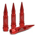 60mm Anodized Aluminum Valve Stem Caps Spiked Head Design Car Accessories Universal Fit For Most Vehicles Red Pack Of 4