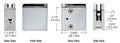 C R Laurence Z710bs Crl Brushed Stainless Z-series Square Type Radius Base Steel Clamp For 3 8 Glass 