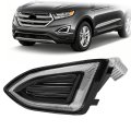Led Left Front Bumper Fog Light Assembly For 2015 To 2018 Ford Edge Se Sel Sport Titanium Clear Lens Gloss Black Driver Side 