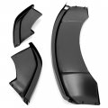 Hecasa Front Bumper Lip Compatible With 2016-2020 Tesla Model X 3-piece Lower Spoiler Splitter Body Kit Protector Black