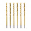 Uxcell 2 8mm Drill Bits High Speed Steel Straight Shank 60mm Length Twist Bit Fully Ground Titanium Coated 6 Pcs