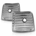 Amerilite For 1992-1996 Ford F150 F250 Bronco Oe Crystal Chrome Replacement Sider Marker Light Passenger And Driver Side