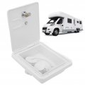Tissting Square White Gravity Water Hatch City Dish Lock With 1 2in Venta 1 4in Tower Type Connector For Rv Trailer Caravans