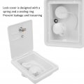 Tissting Square White Gravity Water Hatch City Dish Lock With 1 2in Venta 1 4in Tower Type Connector For Rv Trailer Caravans