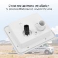 Tissting Square White Gravity Water Hatch City Dish Lock With 1 2in Venta 1 4in Tower Type Connector For Rv Trailer Caravans