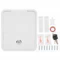 Tissting Square White Gravity Water Hatch City Dish Lock With 1 2in Venta 1 4in Tower Type Connector For Rv Trailer Caravans