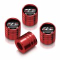 Ipick Image For Chevrolet Camaro Zl1-1le Logo In Black On Red Aluminum Cylinder-style Tire Valve Stem Caps