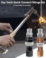Oxy Acetylene Torch Quick Connect Set Qdb10 9 16 In 18 B Fittings For Welding And Cutting Operations Oxygen Fuel Gas Connector