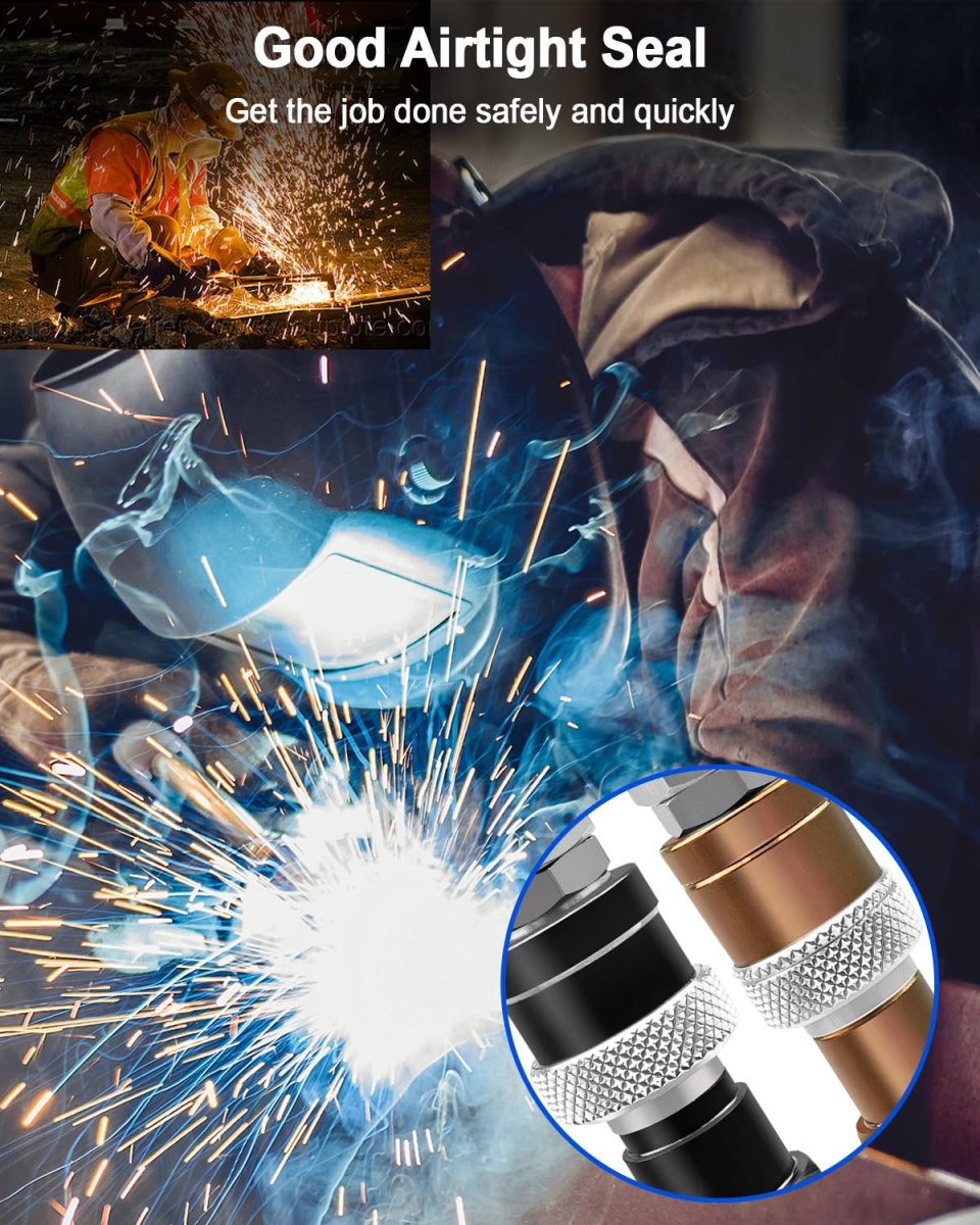 Oxy Acetylene Torch Quick Connect Set Qdb10 9 16 In 18 B Fittings For Welding And Cutting Operations Oxygen Fuel Gas Connector