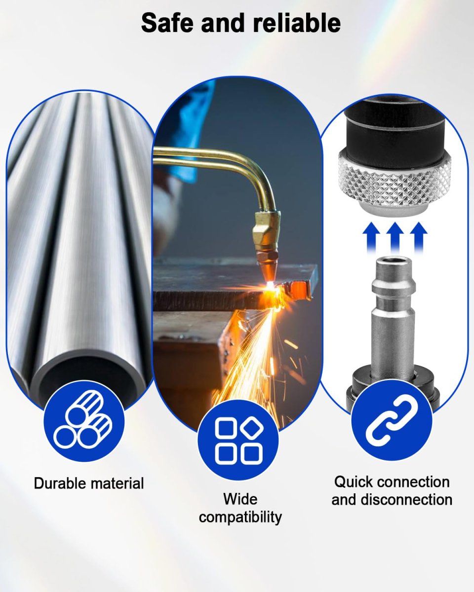 Oxy Acetylene Torch Quick Connect Set Qdb10 9 16 In 18 B Fittings For Welding And Cutting Operations Oxygen Fuel Gas Connector