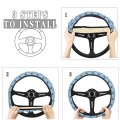 Fehuew Little German Shepherd Dog Steering Wheel Cover For Women Girls 15 Inch Universal Auto Car Anti Slip Wrap Covers Fit