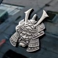 Skull Skeleton Oni Samurai Warrior Weaing A Helmet Metal 3d Emblem Badge With Pre-adhesive For Car Motorcycle Spider Atv Fun