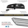 Vipmotoz Sequential Full Led Turn Signal Corner Lights Lamps Compatible With 1997-2004 Chevy Corvette C5 Chrome Housing Clear