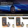 Vipmotoz Sequential Full Led Turn Signal Corner Lights Lamps Compatible With 1997-2004 Chevy Corvette C5 Chrome Housing Clear