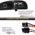 Vipmotoz Sequential Full Led Turn Signal Corner Lights Lamps Compatible With 1997-2004 Chevy Corvette C5 Chrome Housing Clear
