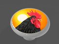 Rooster Decorative High Gloss Ceramic Drawer Knob 