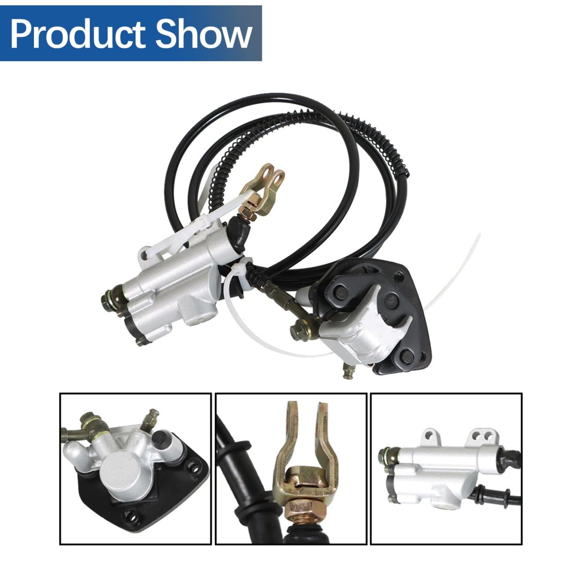 Rear Hydraulic Brake Assembly 1 55m Cylinder Caliper Replacement For Go-kart