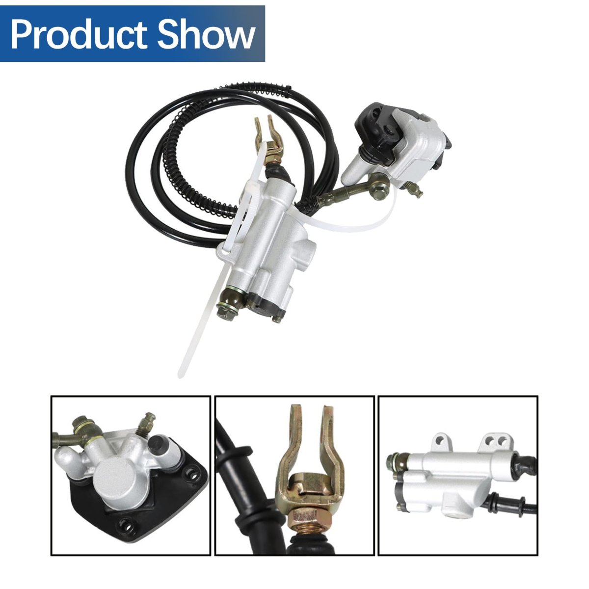 Rear Hydraulic Brake Assembly 1 55m Cylinder Caliper Replacement For Go-kart