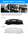 Autorder Dashboard Cover Mat For 2010-2018 Dodge Ram 1500 2500 3500 Accessories Flannel Dash Sunshade Glare Uv Rays Protector