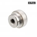 Uxcell Knurled Thumb Nuts 4pcs M6 X D16mm H14mm Carbon Steel Nut With Collar High Head Blind Hole For 3d Printer Parts