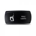 Ch4x4 Rocker Switch Pole Lights Symbol Horizontal Blue Led
