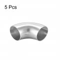 Uxcell Stainless Steel 304 Pipe Fitting Long Radius 90 Degree Elbow Butt-weld 1-inch Od 1mm Thick Size 5pcs