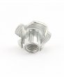 Uxcell 50pcs Carbon Steel Zinc Plated M5 X 8mm 4 Pronged Tee Nut T-nut For Table Legs Rock Climbing Wall Woodwork Holds Wood