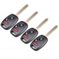 Ocpty 4x Uncut Keyless Entry Remote Control Key Fob Transmitter For 07-2013 Honda Crv 10-2011 Accord Crosstour 10-2012 Insight