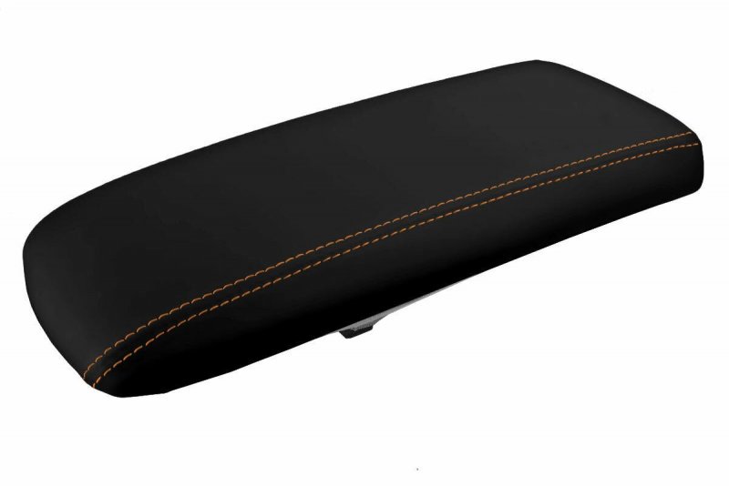 Autoguru Replacemet For Pvc Leather Console Lid Armrest Cover Orange Stitch Ford Explorer 1995-2001