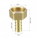 Uxcell Brass Barb Hose Fitting Connector Adapter 10mm Barbed X 1 2 Pt Female Pipe 2pcs