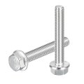 25pcs 16-18 X 2 Flanged Hex Head Bolts 304 Stainless Steelagon Screws Flange Hex Drive 5 8 Grade For Machinery Industry Home 