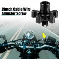 X Autohaux 8mm Brake Clutch Levers Cable Wire Adjuster Screw Bolt M8x1 25 Aluminum Alloy For Motorcycle Atv Utv Bike Black