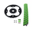 Fits Honda 400ex Trx400ex 520-94 Green O Ring Chain Sprocket Black 14 36