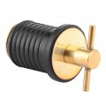 Qiilu T-handle Drain Plug Brass For 1-inch-diameter Drains Locks In Place Hull Livewell Boat Bilge Transom