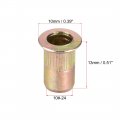 Uxcell 10 -24 Carbon Steel Rivet Nuts Flat Head Insert 20 Pcs