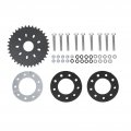 Rear Chain Sprocket 36 Teeth Flat With 9 Hole Adapter Mounting Kit For 49cc 66cc 80cc 2 Stroke Motorised Motorized Bike 