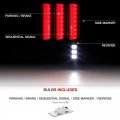 Sequential Turn Signal Premium Oled Neon Tube Tail Light Lamp For 2007-2018 Jeep Wrangler Rosso Red Lens Driver Passenger Side