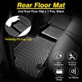 Cartist Floor Mats Compatible With Hyundai Santa Fe 2013-2018 All Weather 2 Row Carpet Protection 3d Tpe Odorless