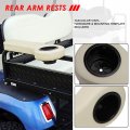 Rear Seat Armrest Cushion With Cup Holder Universal Compatible Ezgo Club Car Yamaha Golf Carts Tan