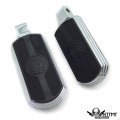 Httmt Mt216-106 Pa004x2 Chrome Skull Rubber Footpeg Compatible With Road Star Warrior 2002-2009 Front