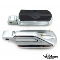 Httmt Mt216-106 Pa004x2 Chrome Skull Rubber Footpeg Compatible With Road Star Warrior 2002-2009 Front