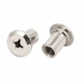 Uxcell M6x12mm Female Thread Phillips Head Barrel Nut Furniture Fittings 40pcs