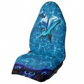 Lotusorchid Dolphin Waterproof Sweat Towel Car Seat Cover For Women Men Anti-slip Beachs Fronts Only Breathable Comfy Seat 