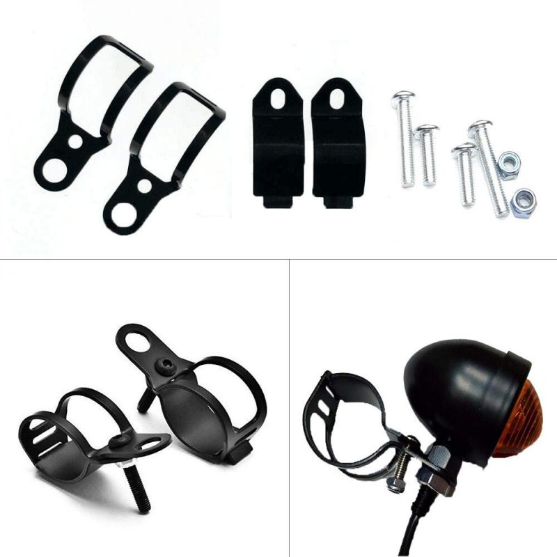 Motorcycle Modified Turn Signal Light Mount Brackets Indicator Bracket Clamp Black