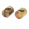 Uxcell 10pcs M8x15mm Bolt Cross Dowel Slotted Furniture Nut For Beds Chairs