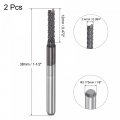 Uxcell End Mill Cnc Router Bits 2 4mm X 12mm 1 8 Shank Diamond Film Coated Carbide Engraving Bit Milling Cutter Right Hand For